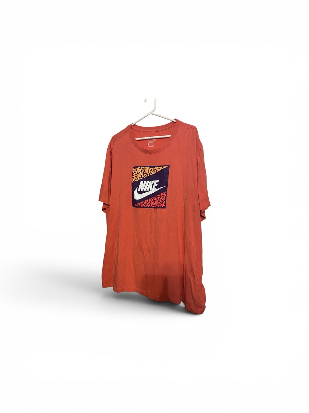 Nike Red-Orange Graphic Logo Tee